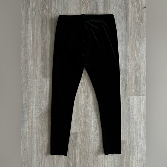 Eileen Fisher Womens Stretch Velvet Knit Leggings Black - Size Small Petite - Picture 6 of 6